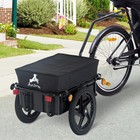 Aosom Bicycle Cargo Trailer With Waterproof Cover  Bike Wagon Trailer    1