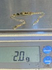 14kt Gold Baby Id Bracelet With Free Engraving 6     Flat Guccie Pave