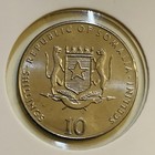 2000 Somalia 10 Shillings Bu Coin     Camel Animal Wildlife Africa Km 20 Unc