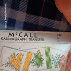 Mccall 988 Vintage Kaumagraph Transfer Tea Towel Embroidery Floral Pattern