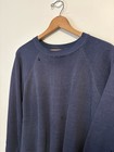 Vintage 1960s Sun Faded Blue Distressed Raglan Crewneck Sweatshirt Size Xl
