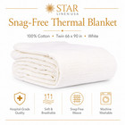 Hospital Thermal Blanket Throw Snag Free   100  Cotton   Twin 66  X 90    White