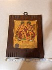 Vintage Mcm Gemini Zodiac Wood Hanging Plaque Astrology Twins