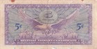 Usa   Mpc  5  Cents  1964  Series  641  Plate   19  Circulated Banknote Zm