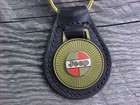 Classic Kaiser Jeep  Antique Gold Leather Key Fob Nos Custom-made High-quality