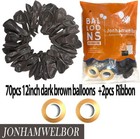Jonhamwelbor Brown Balloons 12 Inch 100 Pack Dark 12 Inch 100p  A14-brown 