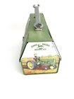 John Deere Tin Lunch Box With Double Hinged Lid And Plastic Wrench Handle