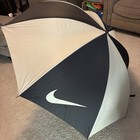 Nike Golf Umbrella Large 60  Canopy Rain Windproof Sports Black cream  W Swoosh 