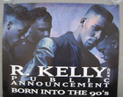 Vtg 1991 R  Kelly   Public Announcement Born Into The 90 s Promo Poster  24x36 