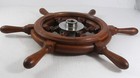Antique  Mahogany Helm Ship Wheel   17 5    1970 s  Nautical Gift