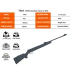 Air Rifle  177 Caliber Spring Powered Break Barrel 850  Fps W  200 Round Pellets