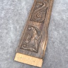 Antique Large Wooden Panel Floral Decor French Hand Carved Architectural Salvage
