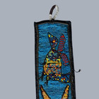 Vintage 64  Yoruba Multi Figure Rasied Beaded Sash Hanging Art