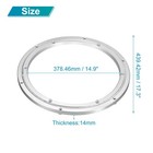 Aluminum Lazy Susan Metal Rotating Turntable 18inch Mute For Dining-table Silver