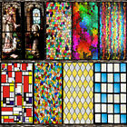 Us Fashion 3d Static Frosted Stained Glass Window Door Film Sticker Home Decor