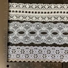 Vintage Ornate Lace Sewing Trim Lot Openings For Lacing Ribbon 7 Yards