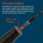 2pc Black Stainless Steel Heavy Duty Cb Radio Antenna Spring Mount 3 8  X 24