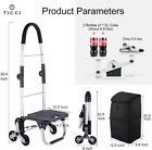 Ticci Shopping Cart Lightweight Foldable Waterproof Black With 6 Wheels - Stairs