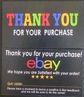 Combo Pack - Set Of 100 Thank You Cards For Ebay Seller 2 Designs 50 Of Each 