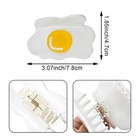 2 Pack Funny Omelette Hair Clip  Cute Acetate 1 Count  pack Of 2   Yellow