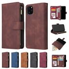 Zipper Wallet Leather Flip Case Cover For Iphone 13 14 15 Pro Max 12 11 7 8 Xr