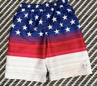 Under Armour  Ylg Usa Swim Trunks Red  White   Blue Stars 250 America Celebrate