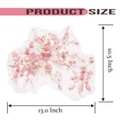 Silvora Colorful Flower Fabric Beaded Lace Applique 3d 10 24  X 12 92   Pink
