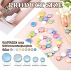 200g Multi-size Iridescent Round Mosaic Tiles For Crafts Mixed Colors
