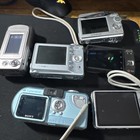 Lot Of 6 Mixed Cameras -untested Sony  Kodak  Toshiba  Olympus