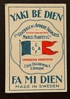 Travelstamps  Sweden Matchbox Label - Yaki Be Dien  Fa Mi Dien French Africa