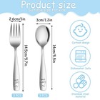 Pimoys 6 Pieces Toddler Utensils Kids Silverware 6 Piece Set  Sliver
