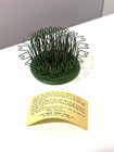 Vintage Blue Ribbon Flower Holder 4  Co  Round Hairpin Flower Frog -  5 New