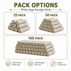 White Sage Smudge Sticks 4  Bulk 25 50 100 Pack Cleansing Wands California Sage