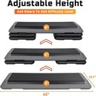 43   Exercise Aerobic Step Platform  Adjustable Fitness Stepper With 4  Risers