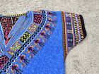True Rock African Dashiki Shirt Free Size Hippie Short Sleeve