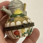 Midwest Of Cannon Falls Watering Can Flower Garden Porcelain Trinket Box Hinged