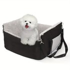 Dog Car Booster Seat For Small Dogs Pet Travel Carrier Kennel With Safety Belt