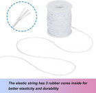 1mm White Elastic String 328ft Stretch Beading Cord Bracelet Jewelry Making