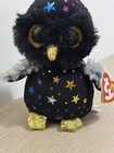 Ty Beanie Boos Plush Lot Of 3 W tags Slush Husky Dog - Hyde Owl - Bandit Raccoon