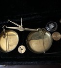 Vintage Cased Apothecary Brass Balance Scale W  Velvet Lining India 1960s
