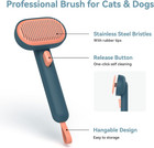 Aumuca Dog Brush For Shedding  Self Cleaning Cat Grooming Brush With Release But