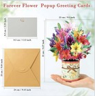 Lily Pop Up Card 3d Paper Flower Bouquet Valentine   s Mother   s Day Card