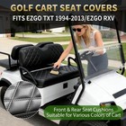 4pcs Golf Cart Seat Fits Ezgo Txt 1994-2013 ezgo Rxv Front And Rear Black
