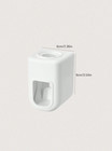 1pc Wall-mounted Toothbrush Holder With Toothpaste Dispenser - No Drilling-new