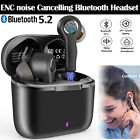 Bluetooth 5 2 Earbuds Noise Cancelling Wireless Earphone Headset   Charging Case