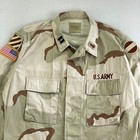 U s  Army Jacket Combat Coat Desert 3-color Camo Patches Medium-short 00s
