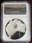 2013 P Australia  1 Platypus Map Series Ngc Ms70 Early Release 1oz Silver Coin