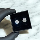 Vvs1 Moissanite Cluster Flower Earrings 925 Silver Earrings For Men Women Gra