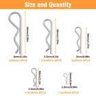 30 Pcs Cotter Pins hardware Pins Assortment Kit hitch Pin Clip R Clips wheel Pin