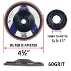 10 Pack Zirconia Flap Disc 60 Grit 4 5  X 5 8-11 Sanding Disc Bevel Type  27 Pre